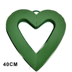 Coração Aberto com Esponja Floral 40cm