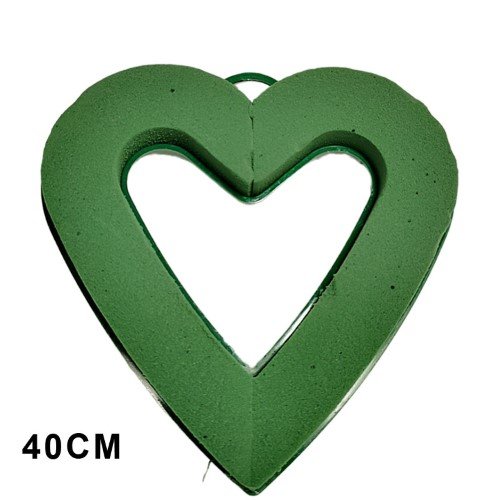 Coração Aberto com Esponja Floral 40cm