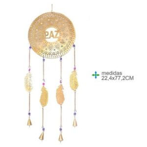 Espanta Espíritos em Metal 22,4x77,2cm - Paz