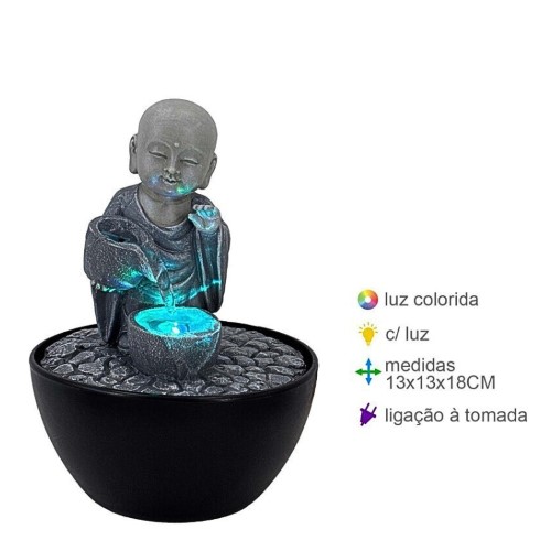 Fonte de Água em Resina 13x13x18cm
