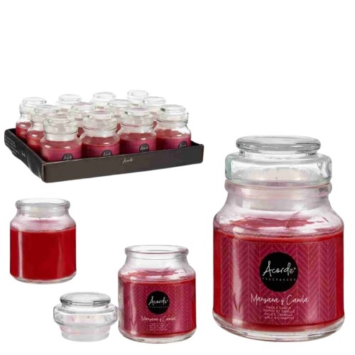 Vela Perfumada em Frasco - 28h, Maçã e Canela