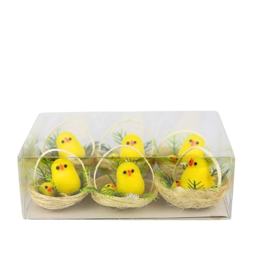 Ninhos Decorativos com Pintainhos - Pack 6