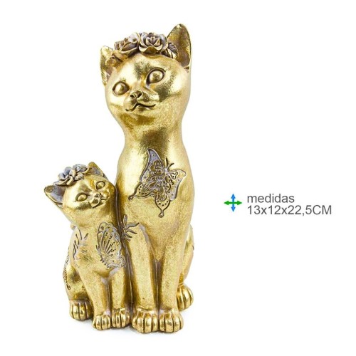 Gatos em Resina 13x12x22,5cm