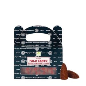 Incenso Fluxo de Retorno em Cone - 24 Unidades, Pau Santo