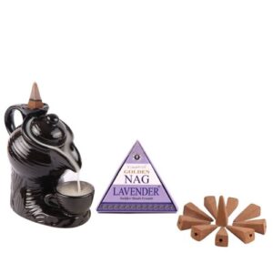 Incenso Fluxo de Retorno em Cone - 10 Unidades, Lavanda