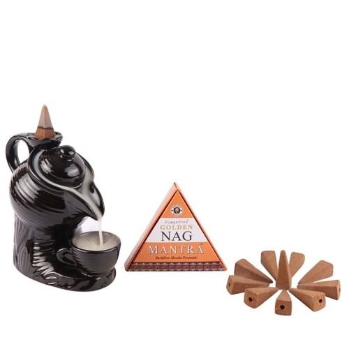 Incenso Fluxo de Retorno em Cone - 10 Unidades, Nag Mantra