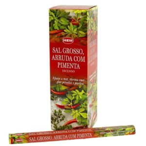 Incenso HEM em Vareta - Sal Grosso, Arruda com Pimenta