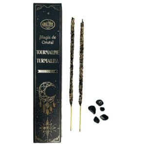 Magia de Cristal - Incenso AUM em Vareta com Cristal - Turmalina
