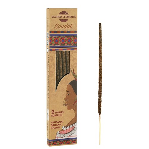 Incenso Orgânico Sacred Elements em Vareta - 8 Varetas, Sândalo