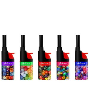 Isqueiro Pequeno Decorado Recarregável - Dados de Jogo