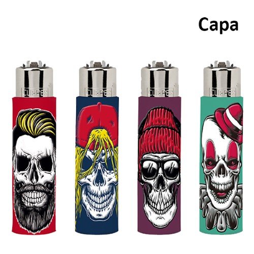 Isqueiro Clipper Recarregável com Capa - Bone Gentleman