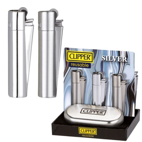 Isqueiro Clipper Recarregável em Metal - Silver