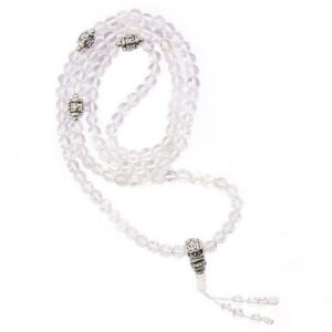 Cordão Sagrado com 108 Contas em Pedra - Cristal