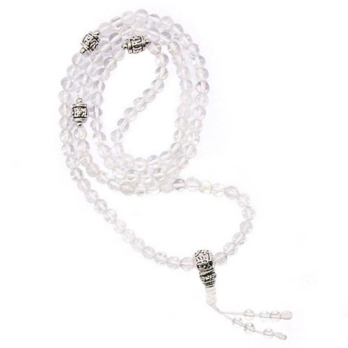 Cordão Sagrado com 108 Contas em Pedra - Cristal