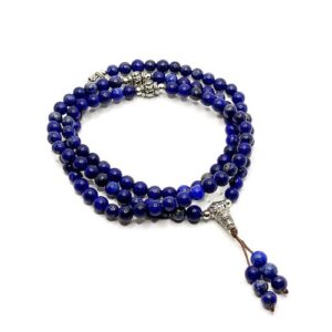 Cordão Sagrado com 108 Contas em Pedra - Lápis Lazúli