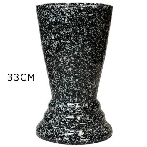 Jarra Nº3 em Cerâmica para Cemitério 33cm - Preto