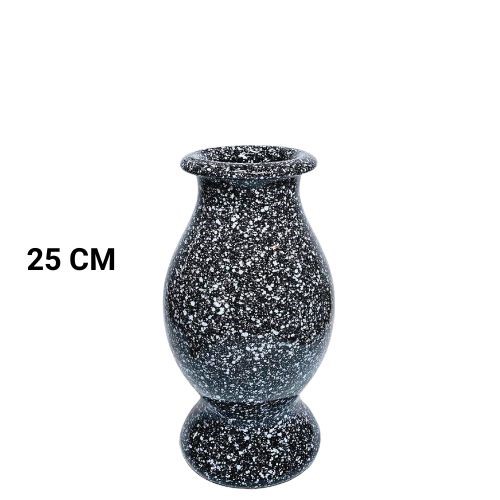 Jarra Bola Nº1 em Cerâmica para Cemitério 25cm - Preto