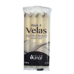 Vela Cónica 17,5cm - Pack 4, Creme