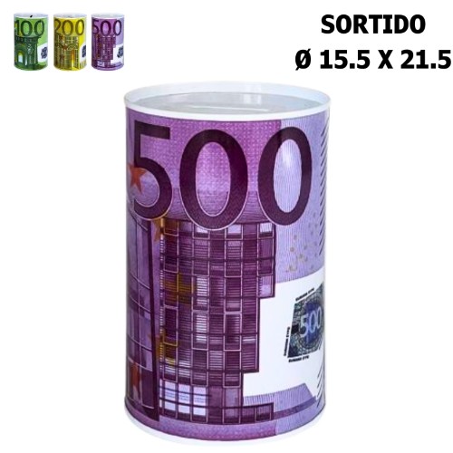 Mealheiro Lata 15,5 x 21,5cm - Notas