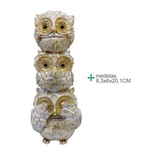 Mocho em Resina 8,3x6x20,1cm - Cego, Surdo e Mudo