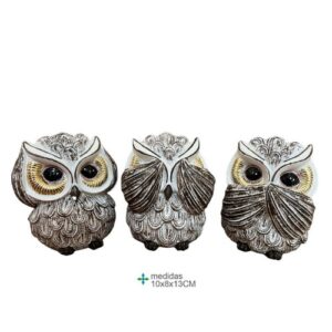 Mochos em Resina 10x8x13cm - Cego, Surdo e Mudo