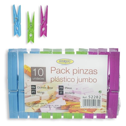 Molas Grandes em Plástico para Roupa - Pack 10