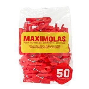 Molas em Plástico Extra Fortes para Roupa - Pack 50