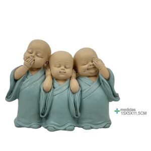Monges em Resina 15x5x11,5cm - Cego, Surdo e Mudo