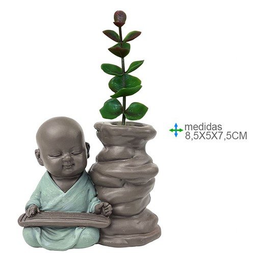 Monge em Resina 8,5x5x7,5cm - Pote