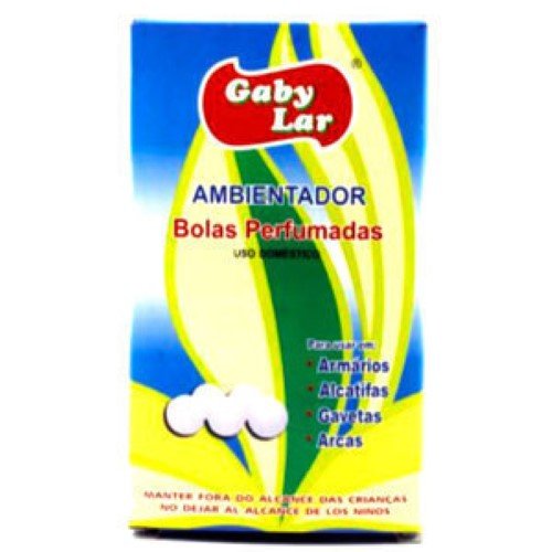 Bolas perfumadas brancas para armários e gavetas, apresentadas numa embalagem simples