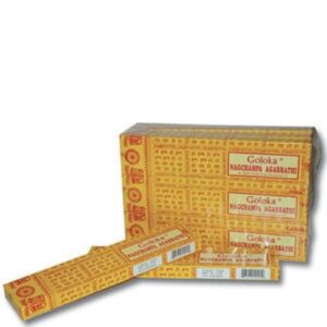 Incenso Goloka Nag Champa em Vareta - Agarbathi, Amarelo