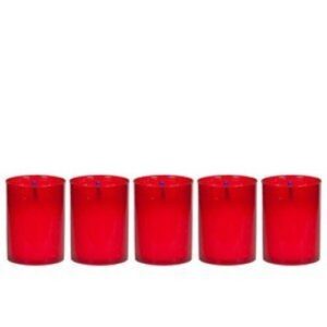 Pack com 5 Velas - Vermelho
