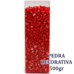 Pedras Decorativas 4-6mm 500g - Vermelho