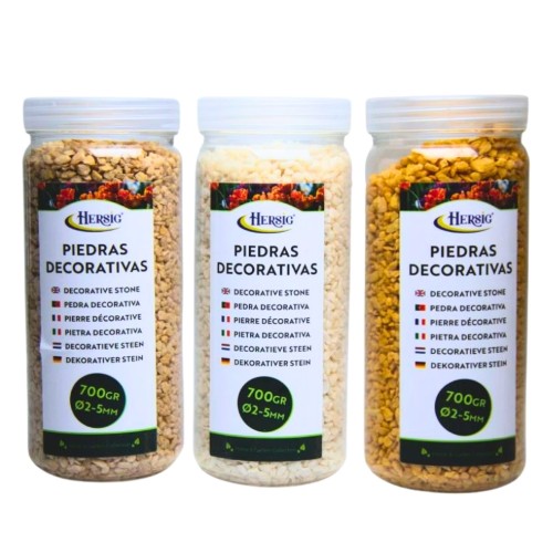 Pedras Decorativas 2-5mm 700g - Creme e Castanho (2 Tons)