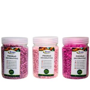 Pedras Decorativas 2-5mm 400g - Rosa (3 Tons)
