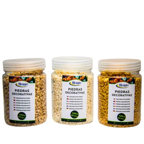 Pedras Decorativas 2-5mm 400g - Creme e Castanho (2 Tons)