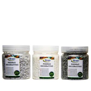 Pedras Decorativas 2-5mm 300g - Prateado, Branco e Preto