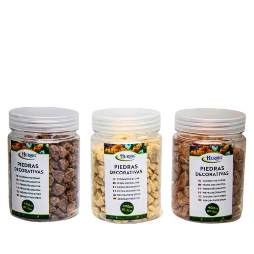 Pedras Decorativas 2-5mm 400g - Castanho (3 Tons)