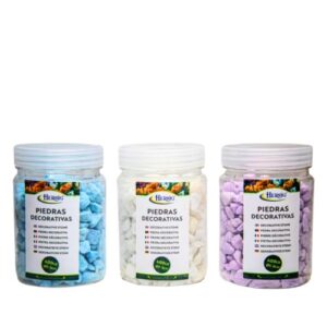 Pedras Decorativas 2-5mm 400g - Azul, Branco e Lilás