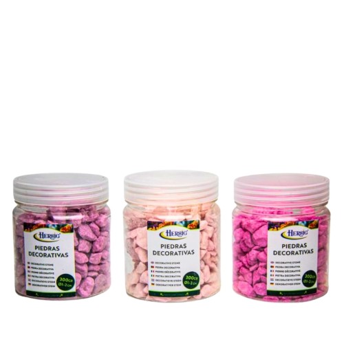 Pedras Decorativas 2-5mm 300g - Rosa (3 Tons)