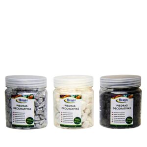 Pedras Decorativas 2-5mm 300g - Prateado, Branco e Preto