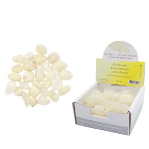 Pedras Místicas Semipreciosas 2-3cm - Quartzo com Enxofre Rolado