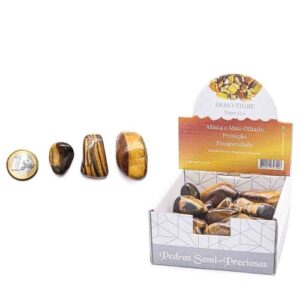 Pedras Místicas Semipreciosas 2-3cm - Olho de Tigre Rolado