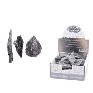 Pedras Místicas Semipreciosas 2-3cm - Cianita Negra Bruto