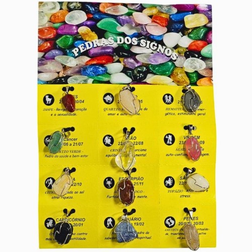 Pendente Amuleto com Pedra do Signo