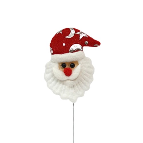 Pick Decorativo Pai Natal para Arranjos - Pack 6