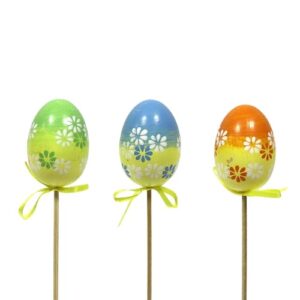 Pick Decorativo Ovo da Páscoa para Arranjos - Pack 6