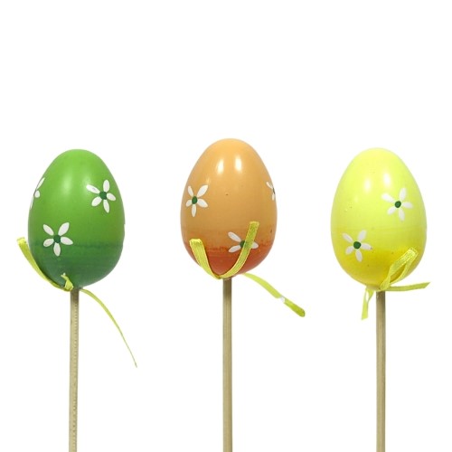 Pick Decorativo Ovo da Páscoa para Arranjos - Pack 6