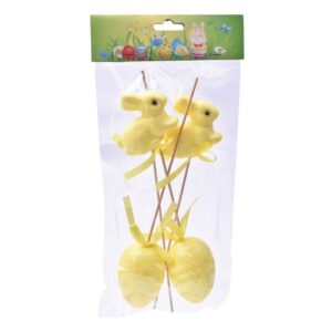 Pick Decorativo Ovo da Páscoa para Arranjos - Pack 4