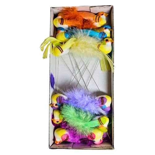 Pick Decorativo Pássaro para Arranjos - Pack 12
